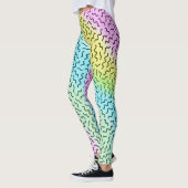 Farbenfrohe Retro-Memphis-Muster Pastell Leggings (Links)