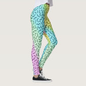 Farbenfrohe Retro-Memphis-Muster Pastell Leggings (Rechts)