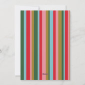 Farbenfrohe Retro Merry & Bright Weihnachten Foto (Rückseite)