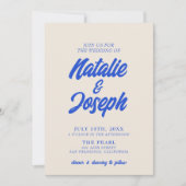 Farbenfrohe Retro Minimal Bright Bold Moderne Hoch Einladung (Vorderseite)