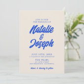 Farbenfrohe Retro Minimal Bright Bold Moderne Hoch Einladung (Stehend Vorderseite)