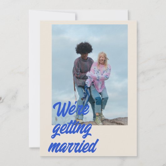 Farbenfrohe Retro Minimal Bright Bold Moderne Hoch Einladung (Rückseite)