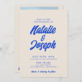 Farbenfrohe Retro Minimal Bright Bold Moderne Hoch Einladung (Vorne/Hinten)