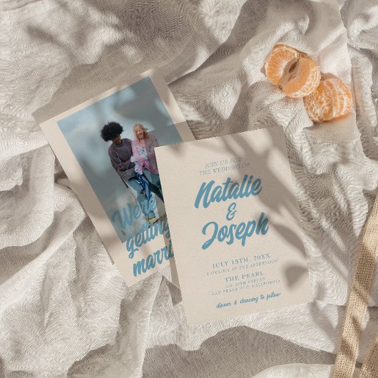 Farbenfrohe Retro Minimal Bright Bold Moderne Hoch Einladung