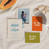 Farbenfrohe Retro Minimal Bright Bold Moderne Hoch Einladung