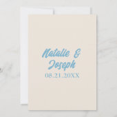 Farbenfrohe Retro Minimal Bright Modern Funky Wedd Save The Date (Rückseite)