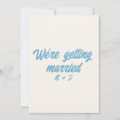 Farbenfrohe Retro Minimaler Spaß Moderne Hochzeit Einladung (Rückseite)