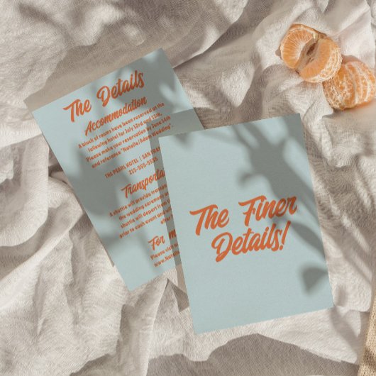 Farbenfrohe Retro Minimaler Spaß Moderne Hochzeite Begleitkarte