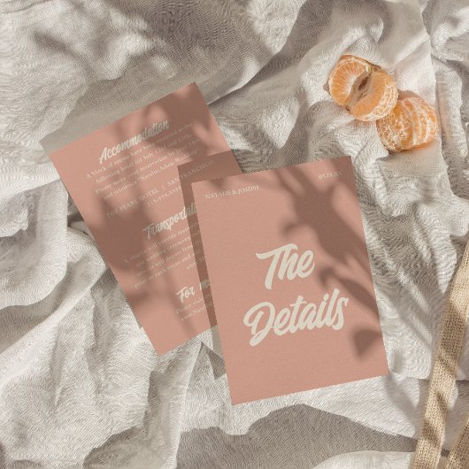 Farbenfrohe Retro Minimaler Spaß Moderne Hochzeite Begleitkarte