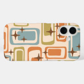 Farbenfrohe Retro Mitte des Jahrhunderts Moderne A Case-Mate iPhone Hülle (Rückseite (Horizontal))