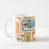 Farbenfrohe Retro Mitte des Jahrhunderts Moderne A Kaffeetasse (Links)