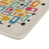 Farbenfrohe Retro Mitte des Jahrhunderts Moderne A Schneidebrett (Ecke)