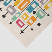 Farbenfrohe Retro Mitte des Jahrhunderts Moderne A Seidenpapier (Ausschnitt)