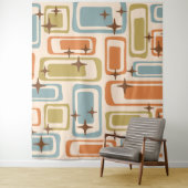 Farbenfrohe Retro Mitte des Jahrhunderts Moderne A Wandteppich (Beispiel)