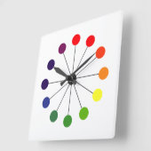 Farbenfrohe Retro Mitte Jahrhundert Moderne Uhr (Winkel)