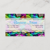 Farbenfrohe Retro Moderne Abstrakte Formen Muster Visitenkarte (Rückseite)