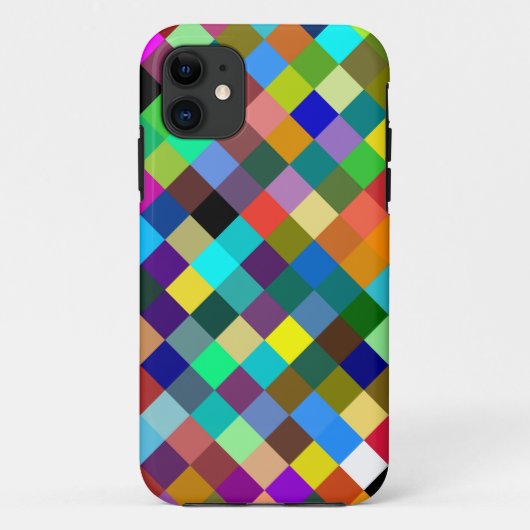 Farbenfrohe Retro Moderne Quadrate Muster 2 Case-Mate iPhone Hülle (Rückseite)