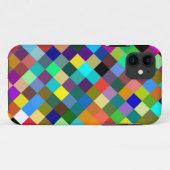 Farbenfrohe Retro Moderne Quadrate Muster 2 Case-Mate iPhone Hülle (Rückseite (Horizontal))