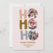 Farbenfrohe Retro Multi-Foto Weihnachten (Vorderseite)