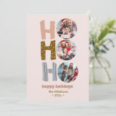 Farbenfrohe Retro Multi-Foto Weihnachten (Stehend Vorderseite)