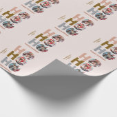 Farbenfrohe Retro Multi-Foto Weihnachten Geschenkpapier (Ecke)