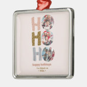 Farbenfrohe Retro Multi-Foto Weihnachten Ornament Aus Metall (Links)