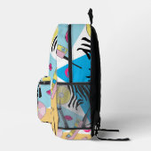 Farbenfrohe Retro-Muster der 1990er Jahre Bedruckter Rucksack (Rechts)