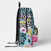 Farbenfrohe Retro-Muster der 1990er Jahre Bedruckter Rucksack (Links)