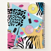 Farbenfrohe Retro-Muster der 1990er Jahre Notizblock (Rückseite)
