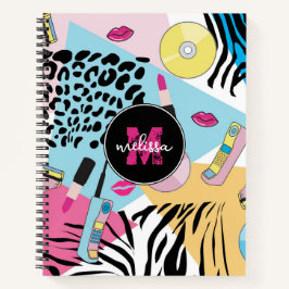 Farbenfrohe Retro-Muster der 1990er Jahre Notizblock