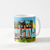 Farbenfrohe Retro North Carolina Kaffeetasse (VorderseiteRechts)
