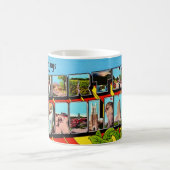 Farbenfrohe Retro North Carolina Kaffeetasse (Mittel)