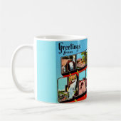 Farbenfrohe Retro North Carolina Kaffeetasse (Links)