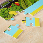 Farbenfrohe Retro North Carolina Puzzle (Seite)