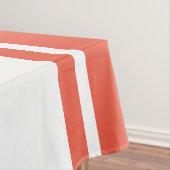 Farbenfrohe Retro Orange Weiße breite Rennstrecke Tischdecke (Beispiel)