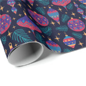 Farbenfrohe Retro-Ornamente aus dem Mittelalter We Geschenkpapier (Rolleneckpunkt)