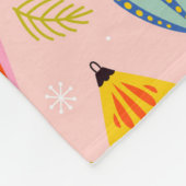 Farbenfrohe Retro-Ornamente Weihnachtsmuster Fleecedecke (Ecke)
