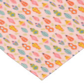 Farbenfrohe Retro-Ornamente Weihnachtsmuster Tischdecke (Schrägansicht)