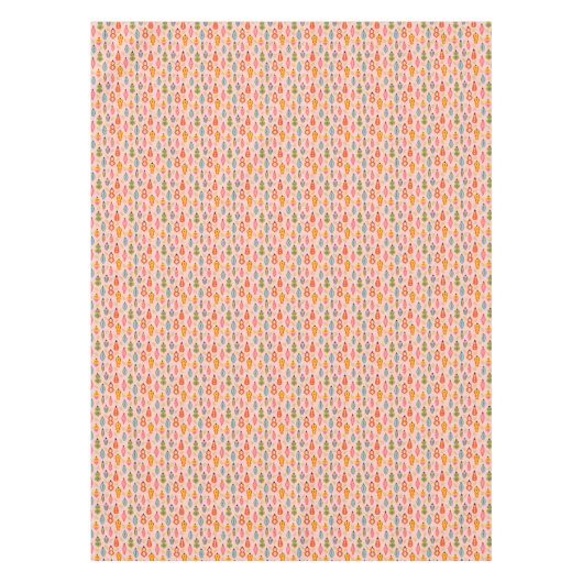 Farbenfrohe Retro-Ornamente Weihnachtsmuster Tischdecke (Vorderseite)