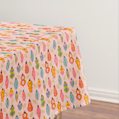 Farbenfrohe Retro-Ornamente Weihnachtsmuster Tischdecke (Beispiel)