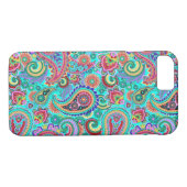 Farbenfrohe Retro Paisley 2 Case-Mate iPhone Hülle (Rückseite (Horizontal))