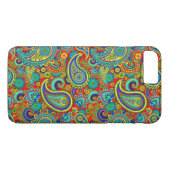 Farbenfrohe Retro Paisley Case-Mate iPhone Hülle (Rückseite (Horizontal))