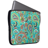 Farbenfrohe Retro Paisley Laptopschutzhülle (Vorne Rechts)