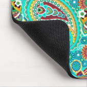 Farbenfrohe Retro Paisley Mousepad (Ecke)