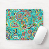 Farbenfrohe Retro Paisley Mousepad (Mit Mouse)