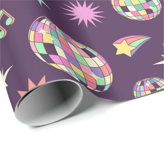 Farbenfrohe Retro Parco Civico-Ciani Geschenkpapier (Rolleneckpunkt)