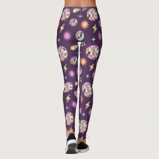Farbenfrohe Retro Parco Civico-Ciani Leggings (Rückseite)