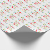 Farbenfrohe Retro Peace Joy & Liebe Weihnachten Geschenkpapier (Ecke)