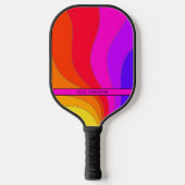 Farbenfrohe Retro Pickleball Schläger (Vorderseite)