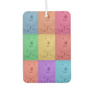 Farbenfrohe Retro-Pop Art Custom Dog Pet Foto Grid Autolufterfrischer